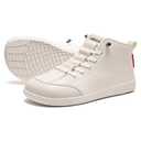 HOBIBEAR Canvas Barefoot Boots for Women Zero-Drop Wide Width Shoes Mid Top Breathable Walking Boots(Beige, Women 12)