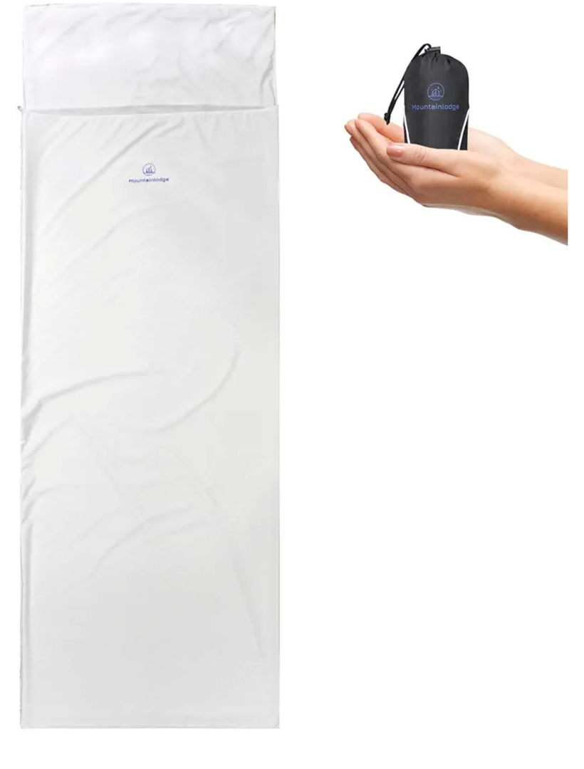 Sleeping Bag Liner for Warm Weather Seasons with Carry Bag - Protable,Lightweight and Skin-Friendly Sleeping Bag for Camping,Hiking and Backpacking.