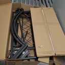 LVB Bar Cart with Glass, Black Bar Cart with Wheels, Home Bar Serving Cart with 2 Tier Storage Glass Shelves, Wine Cart with Wine Rack, Liquor Cart for Kitchen, Bar, Dinning Room