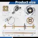 32 Go Kart Axle Kit with Shaft + Hub+ Chain+ Brake Master Cylinder + Sprocket Replacement for Go Kart ATV