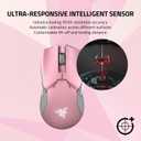 Razer Viper Ultimate Lightweight Wireless Gaming Mouse & RGB Charging Dock: Hyperspeed Wireless Technology - 20K DPI Optical Sensor - 78g - Optical Mouse Switch - 70 Hr Battery - Quartz Pink