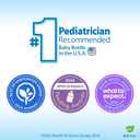 Dr. Brown's Natural Flow Anti-Colic Options+ Narrow Baby Bottle, Frog and Pig, 8 oz/250 mL, with Level 1 Slow Flow Nipple, BPA-Free, 0m+, 2-Pack