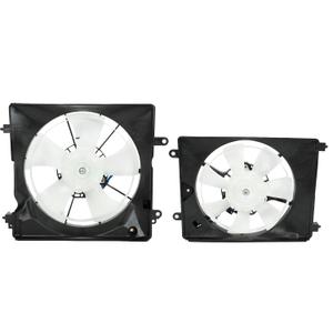 1 Pair AC Cooling Radiator Fan Assembly Left and Right Side 7+5 Blades Compatible with 2012-2015 Honda Civic, 2013-2017 A-cura ILX 1.5L 2.0L 2.4L