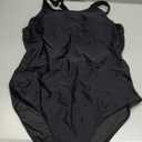 Tempt Me Women Athletic One Piece Swimsuits Sporty Racerback Bathing Suits Full Coverage Modest Swimwear (XX-Large, Black)