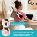 Dual Head Handheld Percussion Massager with Heat, Electric Deep Tissue Back Massager for Neck, Shoulder, Back, Leg & Full-Body Muscle Relief, Ideal Gift for Parents