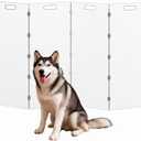 Acrylic Tall Dog Gate, Freestanding Pet Gate Barrier (6 Panel-31.5" H)