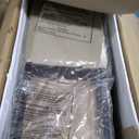 RITSU 5-Piece Farmhouse Round Retractable Dining Table Set with 4 Upholstered Dining Chairs, Copper Ingot Trim, MDF and Rubber Wood for Living Room, Apartment,Espresso