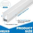 FoldTier 2 Pack 36 Inch Door Sweep Bottom Expander Adjustable Width 1" - 1 1/2" Rubber White Dual Seal Fits-All Storm & Screen Doors 32-36 inch