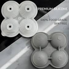 MARELUNNA 2 Ice Ball Maker. Reusable 2.4-Inch Large Round Ice Cube Mold with Lid & Funnel. Premium BPA-Free Silicone, Easy-Release Whiskey Ice Sphere Tray for Cocktails, Bourbon, Scotch & Iced Coffee, Pack of 2