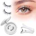 Magnetic Eyelashes With Applicator, Natural-looking, No Adhesive, No Eyeliner, Soft Comfortable Magnetic Lashes, Easy to Wear, Reusable (1Pair Eyelashes)