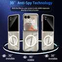 Case for Motorola Razr 2025, with Privacy Screen Protector + Camera Lens Protector, [Anti Yellowing] [Compatible with Magsafe] Shockproof Slim Magnetic Phone Case for Moto Razr 2025/Razr 2024 Clear