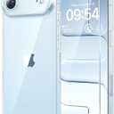 TAURI for iPhone Air Case, Full Camera Protection with Screen Protector, Anti-Yellowing Military-Grade Protection Shockproof Slim Phone Case for iPhone 17 Air 6.5 inch, Clear