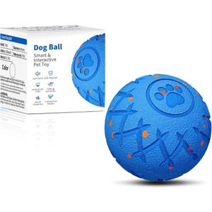 Interactive Dog Ball, Moving, Bouncing and Rotating, Silent Foam Material, IP54 Waterproof Rating, Smart Active Rolling, Stimulation Toys for Medium and to Keep Them Busy (Blue)