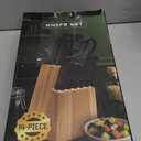 Knife Set, 14-Piece Kitchen Knife Set, German High Carbon Stainless Steel, Durable Knife Block, Black