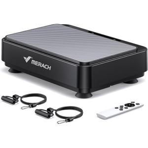 MERACH Vibration Plate Exercise Machine, Mini Vibrating Plate Machine for Women Men, Full Body Vibration Platform, Exercise Equipment for Home (Black)