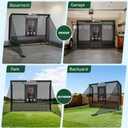 Haokelball Golf Practice Hitting Net for Driving Real Balls, 10x8ft Heavy Duty Netting for Indoor Outdoor with Side Barriers, Ball Return & Collection System, Silent Impact Target and Carry Bag