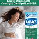 Colace 2-in-1 Stool Softener Plus Stimulant Laxative Tablets, 60 Count (Pack of 1), Gentle Constipation Relief, Docusate Sodium Plus Sennosides