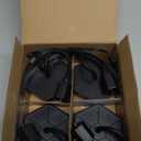 Fly Fans for Tables, Fly Repellent Fan Outdoor Indoor Keep Flies Away, Fly Repellent Fans for Tables with Holographic Blades for Picnic, Party, Restaurant, Kitchen, and BBQ, 4 Pack Black