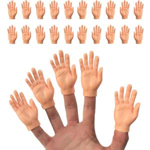 Finger Hands  20 Pack - Premium Rubber Little Tiny Finger Hands  Fun and Realistic Design  Ideal for Puppet Show, Gag Present, Fun for All Kids!