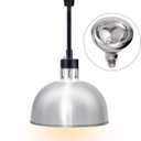 JIAWANSHUN Food Heat Lamp Food Warmer Lamp 60-180mm 290mm 250W Bulb Commercial Food Warmer Retractable Heat Lamps Catering Food Warmers Restaurant Supplies or Home Food Service(Silver) 110V