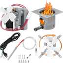 Upgraded Grill Replacement Parts Kit for Pit Boss, Traeger Pellet Grills, Include 2.0RPM Auger Motor, Fire Burn Pot, Hot Rod Ignitor, Induction Fan and 8Ft Power Cord Parts for Camp Chef, Z Grills