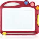 Magnetic Drawing Board, Toddler Toys for Age 1 2 3 Boys Girls, Toddler Drawing Board, Birthday Easter Christmas Halloween Kids Toy Gifts for Boys and Girls (Red)