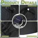 Berlune Solar Fan Hat with 2 Fans for Men Wide Brim Cooling Outdoor Hat Fishing Hiking Bucket UPF 50+ USB & Solar Powered (Black, L)