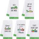 R HORSE 5Pcs Funny Kitchen Towels - Succulent Cactus Plant Kitchen Dishcloth Green Plant Theme Absorbent Cleaning Dishcloth Bar Hilarious Hand Towel Gift for Housewarming Plant Lover Lady Women