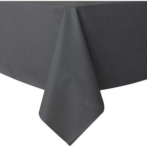 sancua 100% Waterproof Rectangle PVC Tablecloth - 60 x 102 Inch - Oil Proof Spill Proof Vinyl Table Cloth, Wipe Clean Table Cover for Dining Tables, Buffet Parties and Camping, Dark Grey
