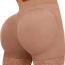 SHAPELLX Butt Lifting Shapewear For Women Tummy Control Faja Shaping Shorts Thigh Slimming Panties Mid Waisted Shaper M