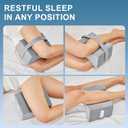 UJPFEO Knee Pillow for Side Sleepers, Leg Pillow for Sciatica, Back, HIPS, Knees, Joints Pain Relief,Pillows for Between Legs While Sleeping Spine Alignment Support & Relieves Pressure,Natural Gray