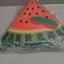 Aoriher Small Watermelon Piñata with Blindfold Bat Fruit Piñata Summer Decorations for Birthday Party Summer Theme Party Game Supplies, 12.6 x 13 x 3