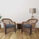 Covers & All Square Outdoor Cushion Covers for Patio Furniture Sets, Water, Tear & UV Resistant Polyester Cushion Slipcover with Zippers (Pack of 2) (28" L x 28" W x 4" Thick, Charcoal Gray)