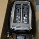 Toastmaster 2-Slice Toaster - Black with Stainless Steel - Kitchen Essential for Sandwich Bread & Breakfast Toast - Toaster with Wide Slots, High Rise Toast Lift & Cool-Touch Exterior