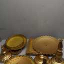 Set of 9 Cake Stands Metal Cupcake Stand Set Multiple Styles Candy Fruit Display Tower Dessert Plate Cake Serving Tray for Birthday Party Wedding Anniversary Baby Shower Engagement (Gold)