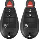 X AUTOHAUX 2pcs Replacement Keyless Entry Remote Car Key Fob M3N5WY783X 433Mhz for Jeep Grand Cherokee 2008-2013 for Commander 08-10 4 Buttons with Door Key IYZ-C01C