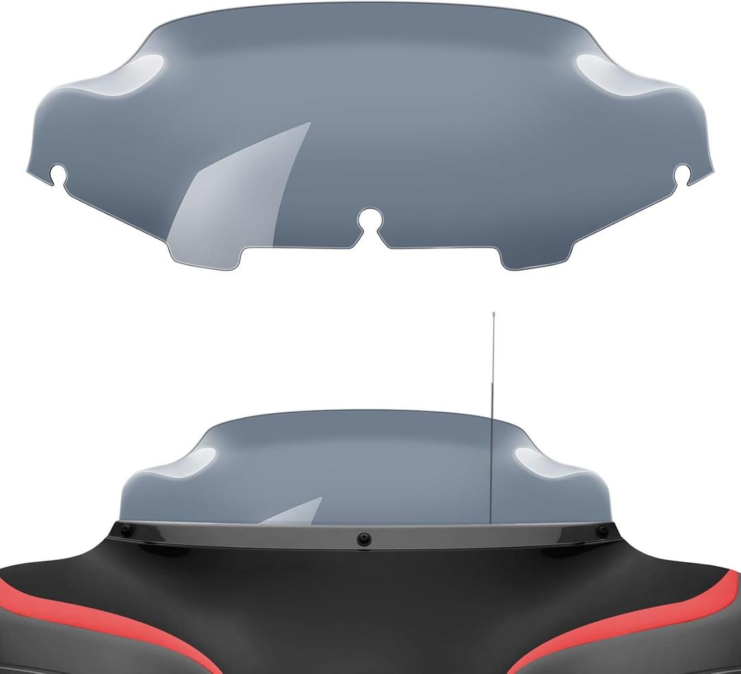 Amazicha Smoke Tint 6" Windshield Windscreen Compatible for Harley Davidson Touring Street Glide Electra Glide FLHT FLHTC FLHX 1996-2013