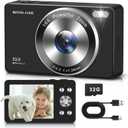 4K Digital Camera, VITALUXE FHD Kids Camera, Real 13MP 16x Zoom Autofocus, 2.83'' LCD Screen, Long Lasting, Compact Small Vintage Camera with 32G Card, Best Gift for Kids, Teens, Girl, Boy, Beginngers (Black)