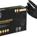 2 x DAWG Black Nitrile Gloves, Disposable, Latex Free, Diamond Grip, Powder Free, Professional Grade
