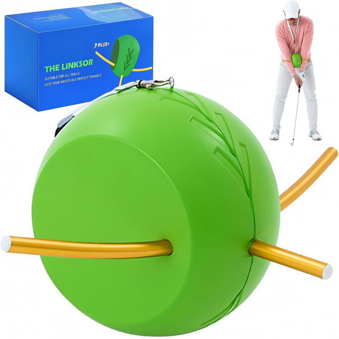 Upgraded The Connector Golf Training Aid with Detachable Lanyard, Golf Swing Trainer for Posture Correction & Arm Structure, Golf Training Aid for Beginners & Pros, Portable Swing Practice Tool