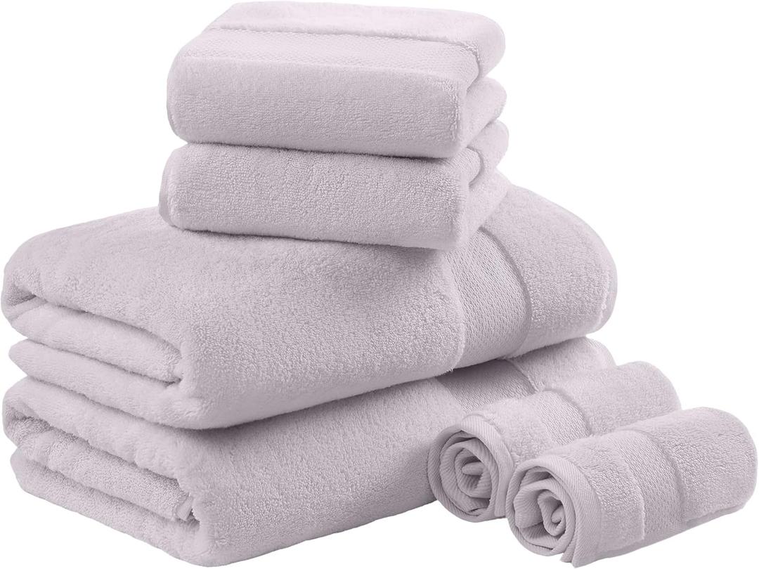 Madison Park Turkish 100% Cotton Towel Set, 600Gsm Luxury Premium Weight, Soft Absorbent Hotel Bathroom Shower Hand Face Washcloths, Assorted Sizes Lavender 6 Piece
Low Twist Quick Dry Shower Towels for Bathroom, Luxury, Premium, Thick, Soft, Highly Absorbent, Hotel Quality, OEKO-TEX