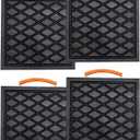 12 X 12 X 1 inchs Non-Slip Rv Jack Pads, 4 Pack Camper Outrigger Pads with Handle, Heavy Duty Stabilizing Blocks for Truck/Trailer/Crane