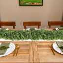 Lvydec Christmas Pine Garland, 6.5ft Realistic Cedar Cypress Greenery Decoration, Holiday Mantel Fireplace Table Centerpiece (Light Green)