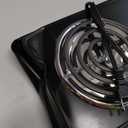 OVENTE Electric Countertop Double Burner, 1700W Cooktop with 6" and 5.75" Stainless Steel Coil Hot Plates, 5 Level Temperature Control, Indicator Lights and Easy to Clean Cooking Stove, Black BGC102B