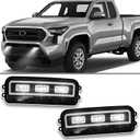 LED Front Bumper Light Kit for 2022-2025 Toyota Tundra| 2024-2025 Tacoma| 2025 4Runner| 2023-2025 SequoiaWhite DRL Fog Lights | Dynamic Amber Sequential Turn Signals | Direct OEM Replacement