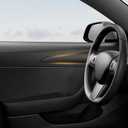 One-Piece No Gap Dashboard Cover Wrap and Front Door Trim Panel Compatible with 2019-2024 Tesla Model Y 2021-2023 Model 3 Interior (Matte Carbon Fiber)