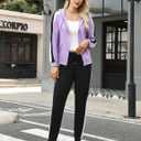 Marvmys Women's 2 Piece Tracksuit Set Full Zip-Up Hoddie Sweatsuits Color Block Jogging Suits with Pockets (Purple)