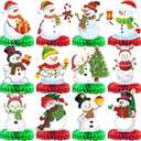 2 x Snowman Christmas Decorations Snowman Decorations for Christmas Party Decorations Christmas Honeycomb Centerpieces for Christmas Party Table Decorations Holiday Party Decorations