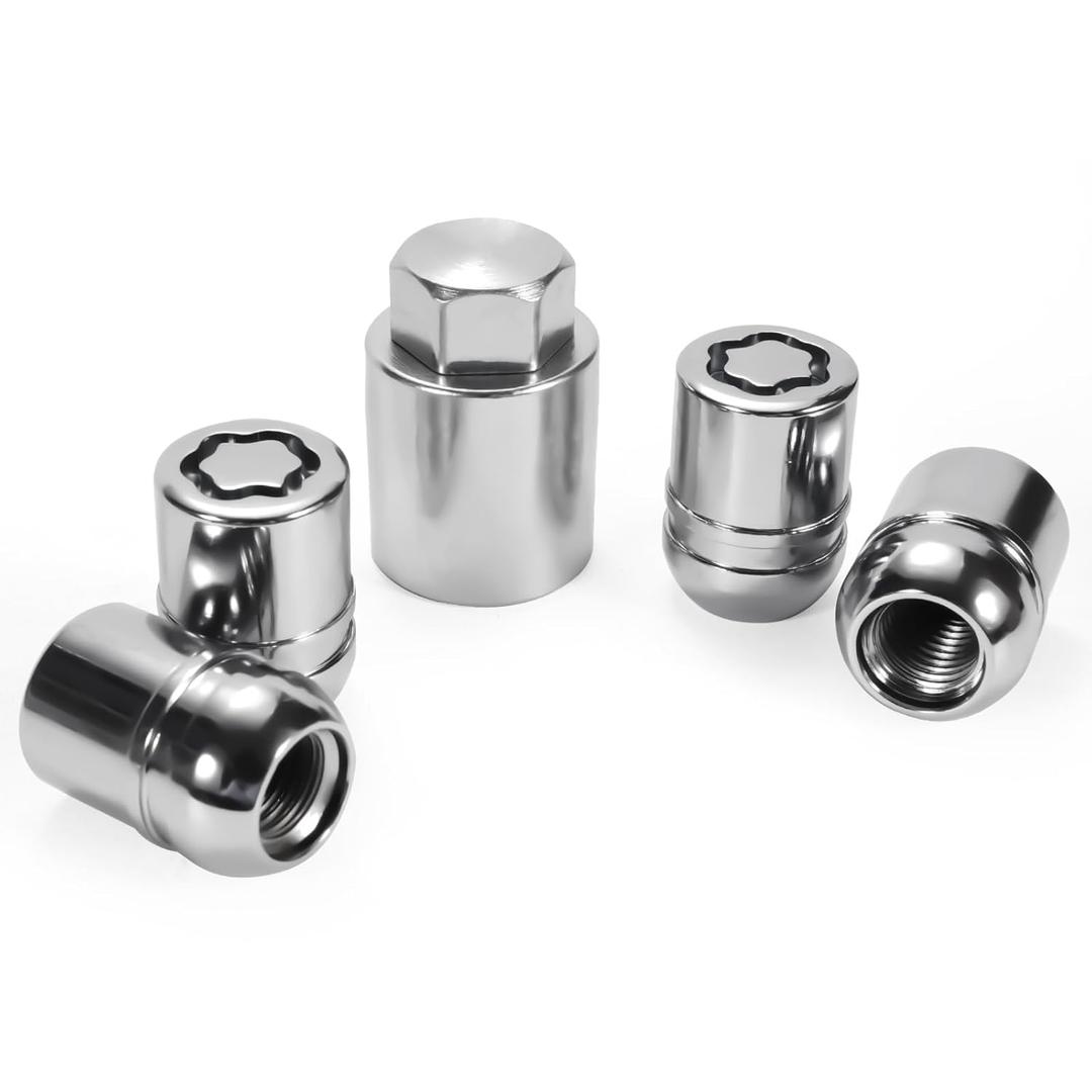 Wheel Lock Lug Nuts M12x1.5 Anti Theft Fits Honda Accord 2006-2025 / Civic 2006-2025 / CR-V 2003-2012 / HR-V 2016-2022 & More Hex Key Spherical Seat, Alloy Wheel Lock set, 4Pcs, Replace 08W42-SNA-101