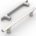 Amerdeco 10 Pack Brushed Satin Nickel Cabinet Pulls 5 Inch(128MM) Hole Centers Kitchen Cabinet Handles Hardware Kitchen Handles for Cabinets Cupboard Handles Drawer Pulls ZH0028